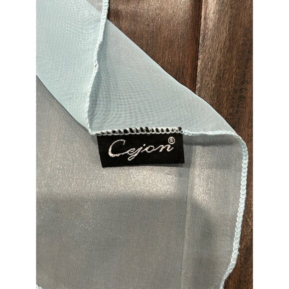 Cejon Sheer Rectangle Scarf Scarf Light Blue One Size Lightweight Wrap Shawl - Picture 3 of 9